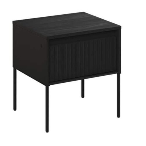 TREND 10-piece milled bedside table set | Black, black legs