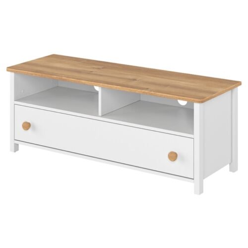 TV cabinet STORY SO-13 white / oak veneer