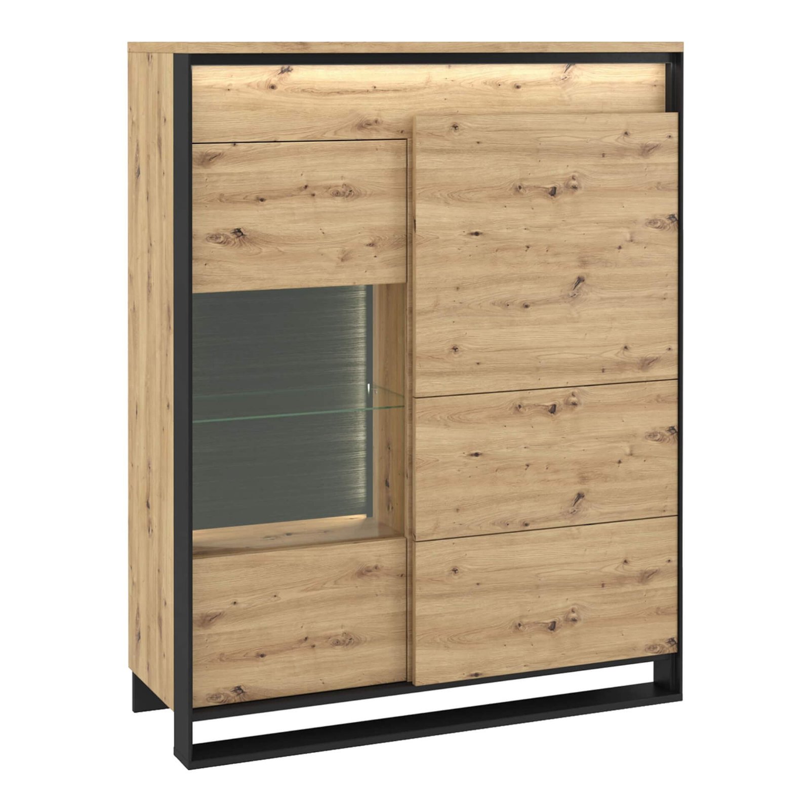 QUANT QA-06 display cabinet, Artisan oak/black