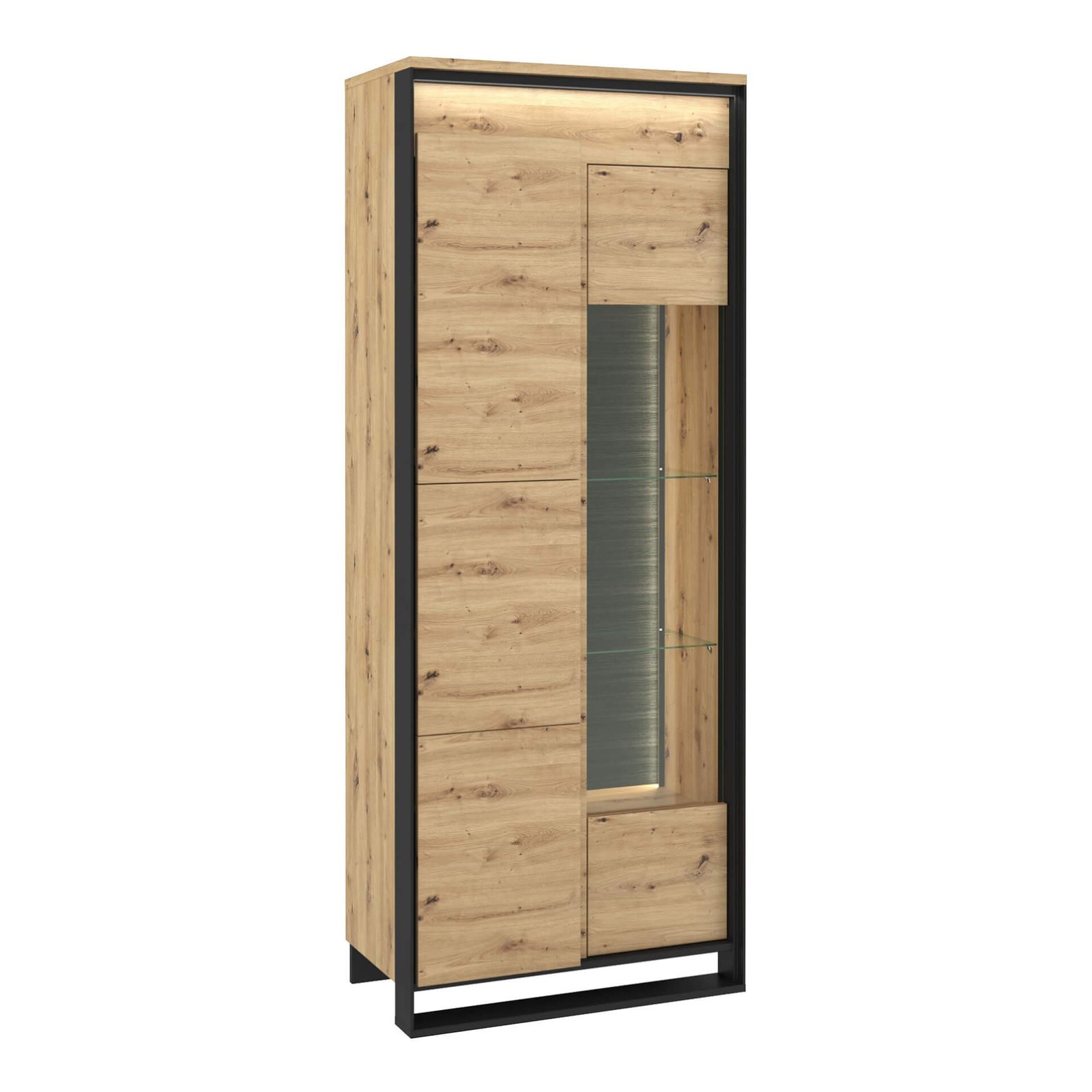 QUANT QA-03 display case, oak imitation / black