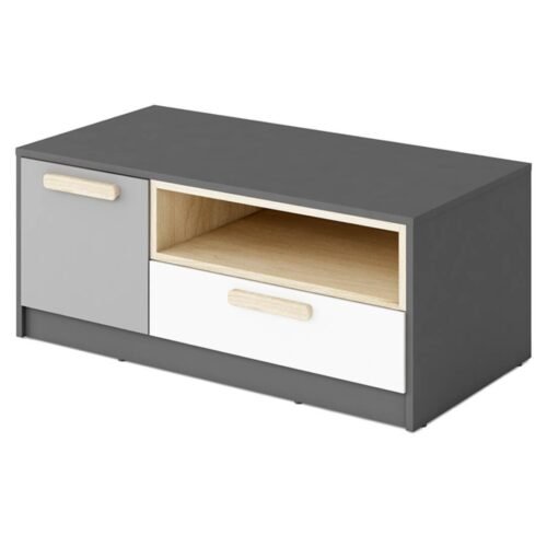 TV cabinet POK PO-11 graphite/beech/gray/white | FAST DELIVERY
