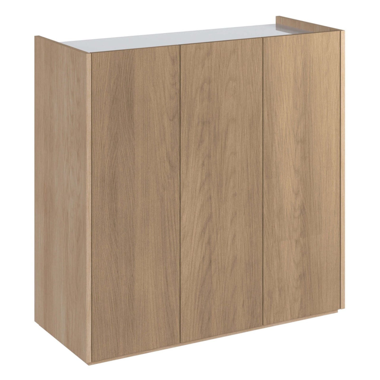 EASY EA-03 chest of drawers with lighting, Scandinavian oak color / glossy white color