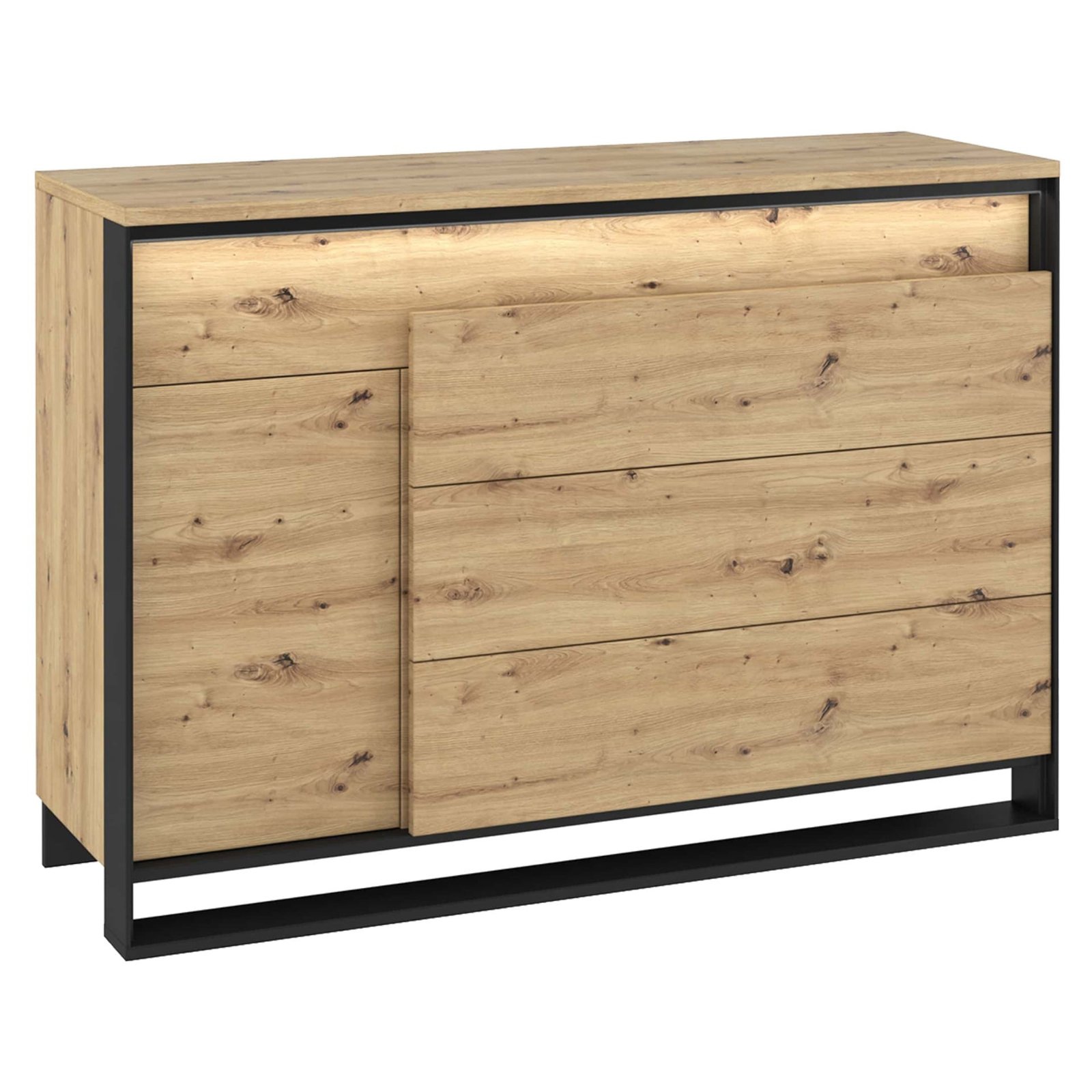 QUANT QA-08 Chest of drawers "Artisan" oak/black