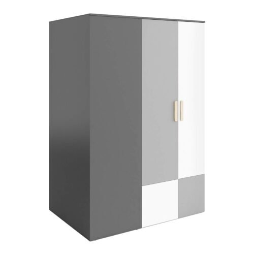 Corner wardrobe POK PO-00L/P graphite/beech/gray/white