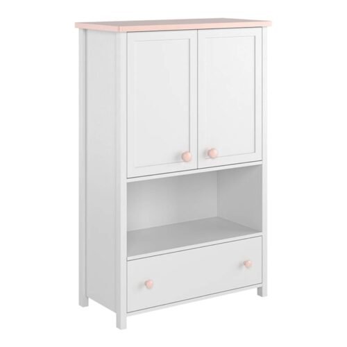 LUNA LN-11 chest of drawers white/pink