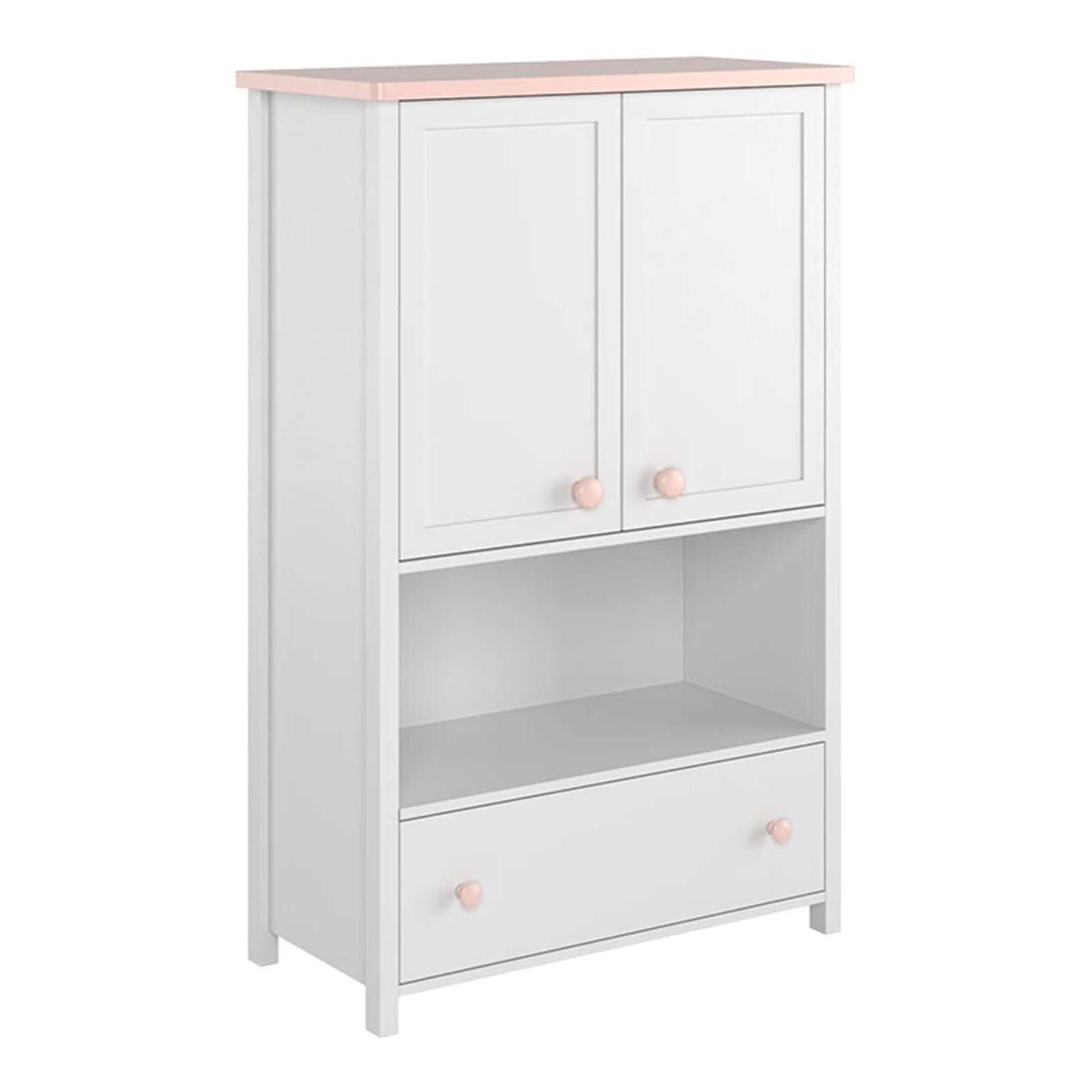 LUNA LN-11 chest of drawers white/pink