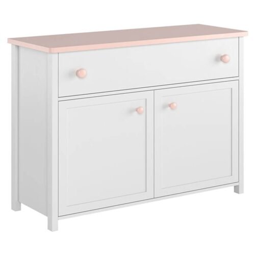 LUNA LN-05 chest of drawers white/pink