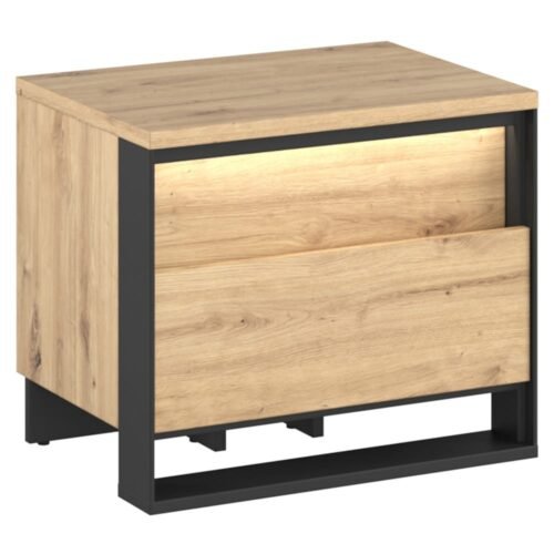 QUANT QS-03 bedside table | Artisan oak, black