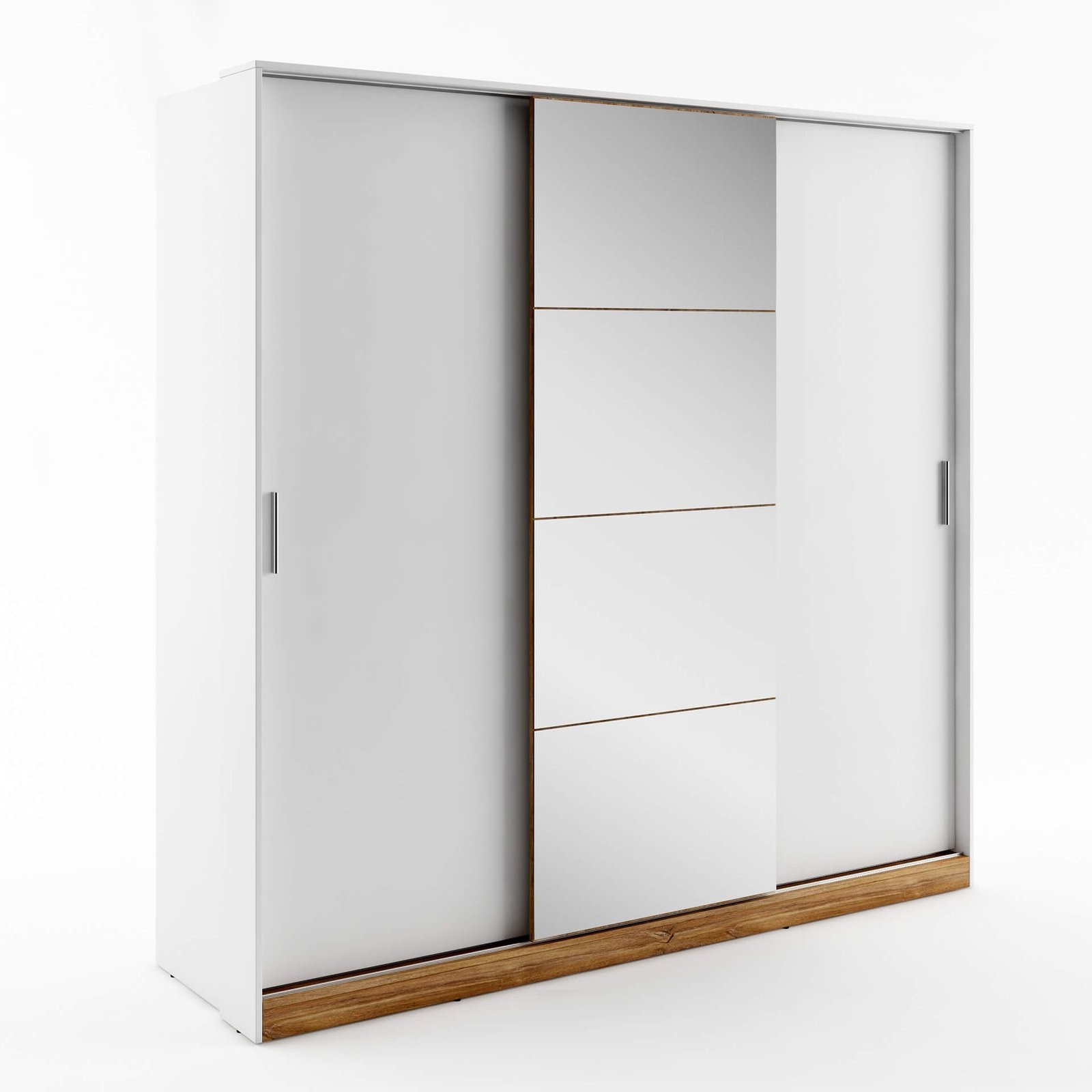 DENTRO DT-01 sliding wardrobe, white / oak