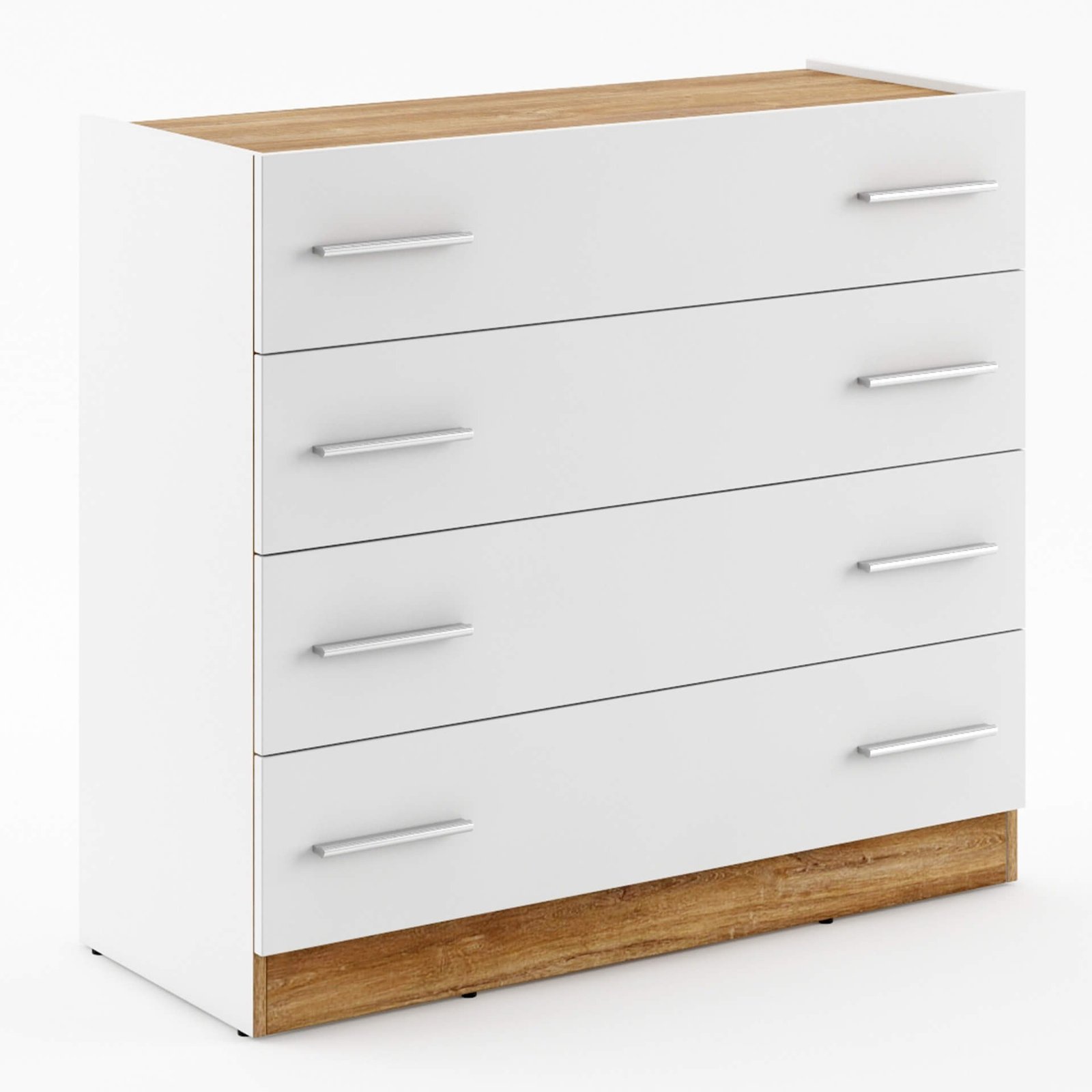 DENTRO DT-04 chest of drawers, white / oak