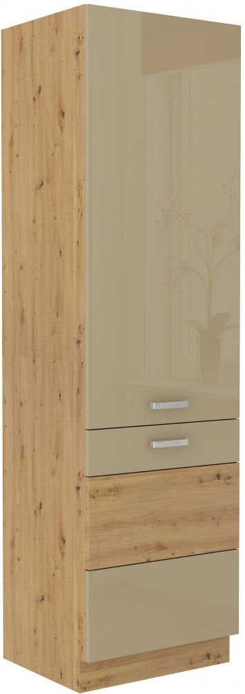 60 cm Artisan glossy cappuccino refrigerator cabinet LO-210 2F