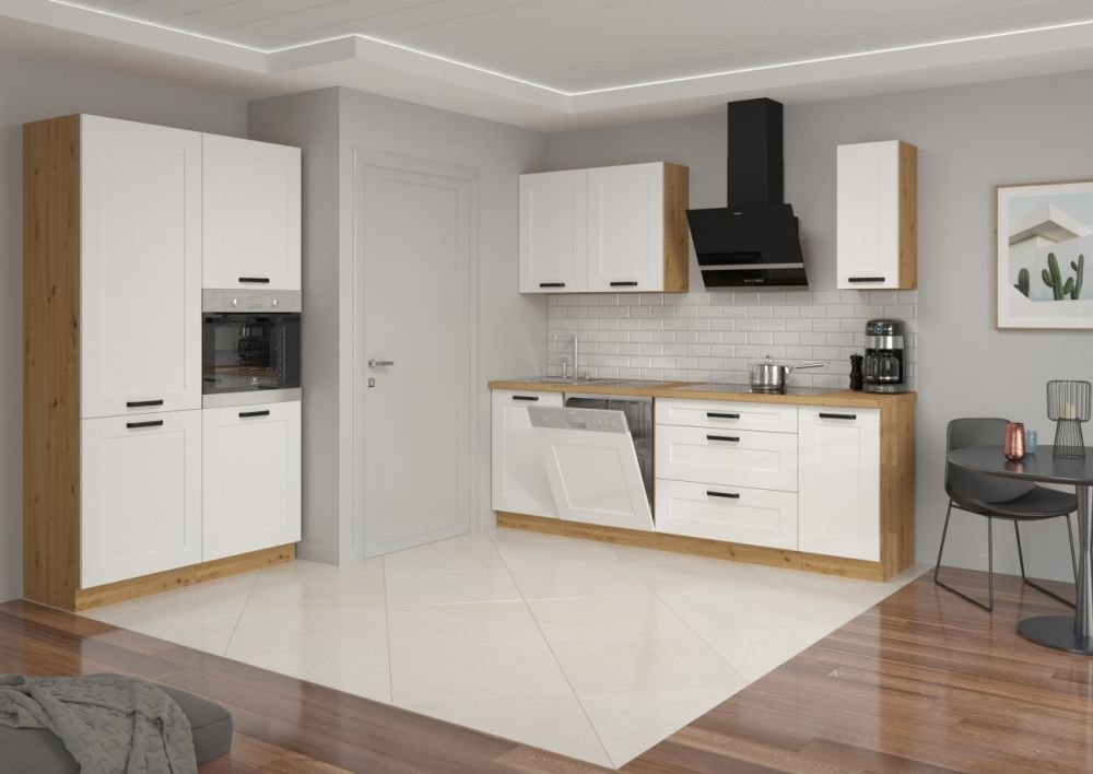Dishwasher front, 60 cm, coated panel, Luna white/artisan, ZM, 713x596 - Image 2