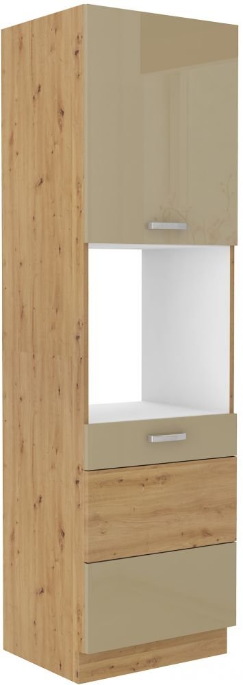 60 cm column cabinet “Artisan” glossy cappuccino oven 60 DP-210 2F