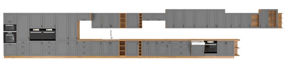Stillo kitchen set, 240 cm, artistic / gray - Image 7