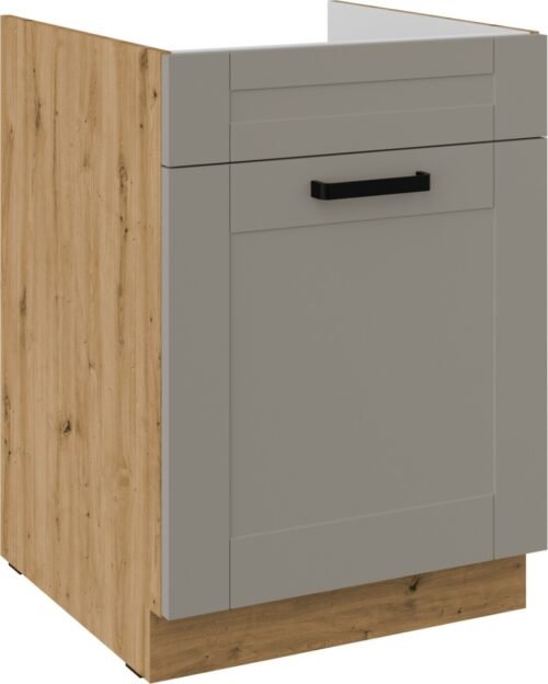Base cabinet 60 cm, sink drawer, Luna, artisan/claygrey, 60 ZL 1S BB PREMIUM BOX