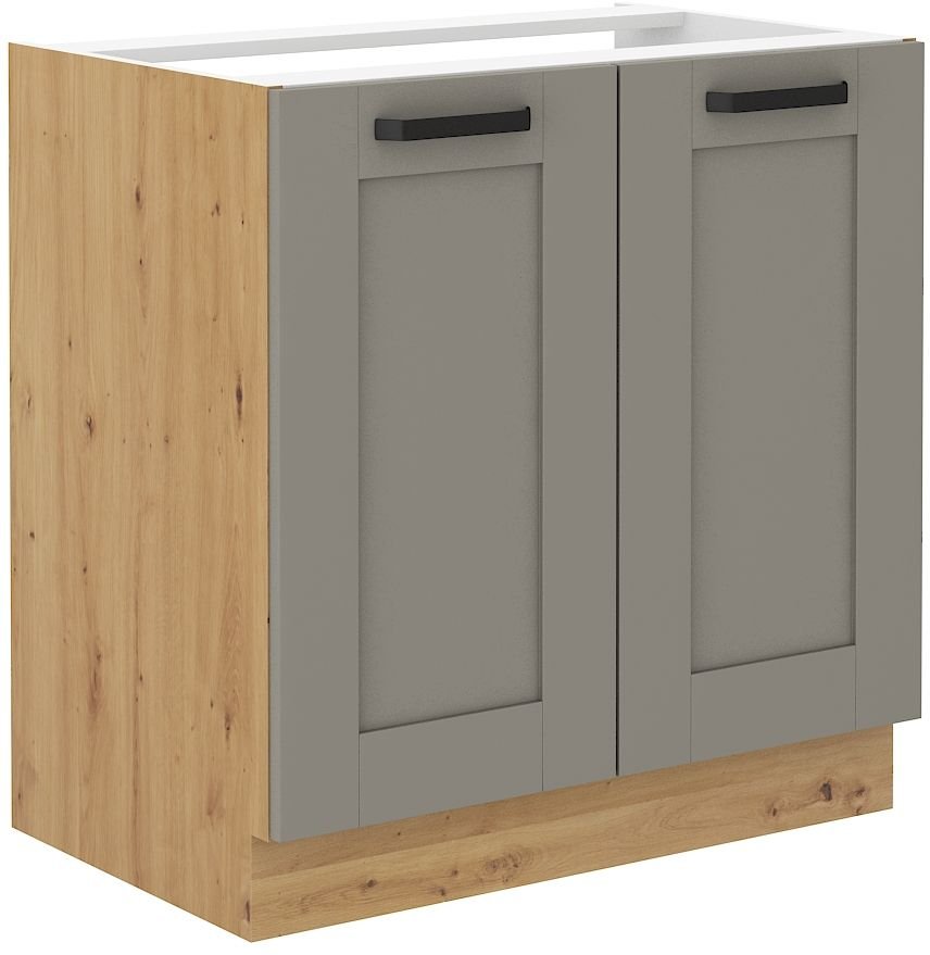 Base cabinet 80 cm, Luna artisan/clay grey sink 80 ZL 2F BB