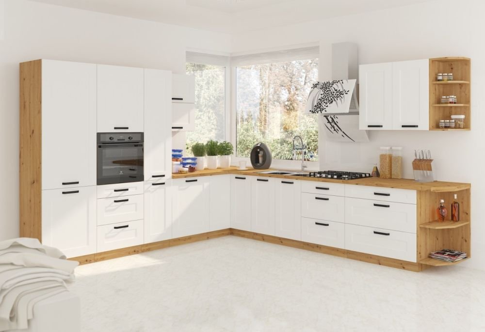 Wall cabinet 30 cm Luna white/artisan 30 G-72 1F - Image 7