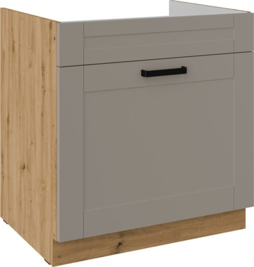 Base cabinet 80 cm, sink drawer, Luna, artisan/claygrey, 80 ZL 1S BB PREMIUM BOX