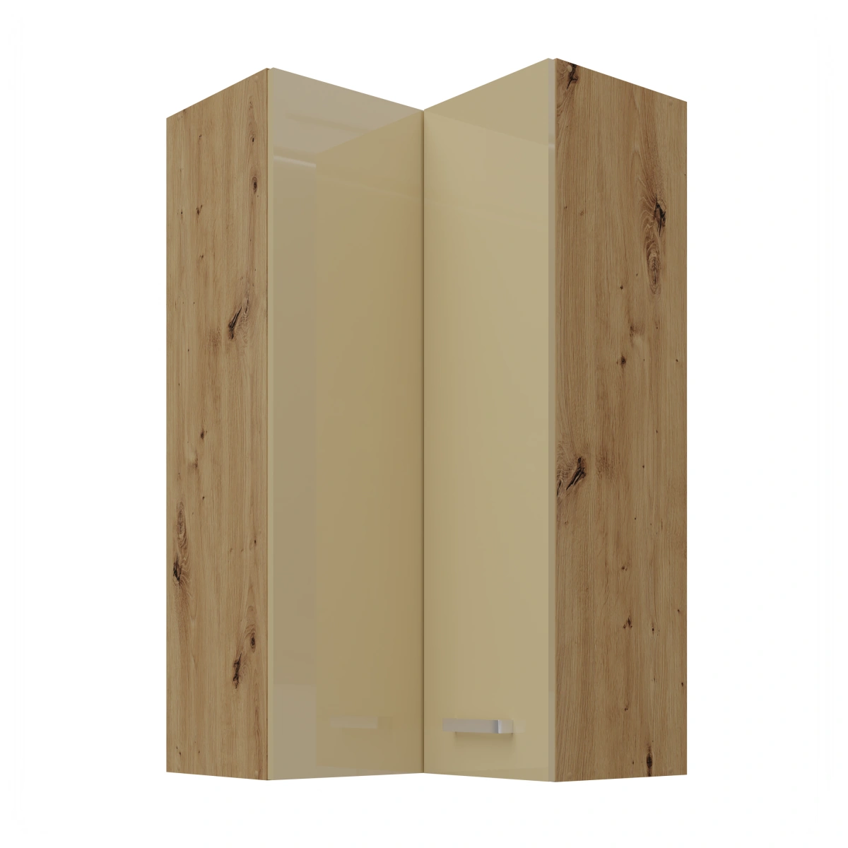 Upper corner cabinet 60 cm Artisan cappuccino glossy 58x58 GN-108 2F 90 degrees