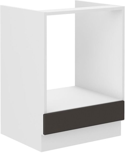 Base cabinet 60 cm Stillo oven white/graphite 60 D gas BB