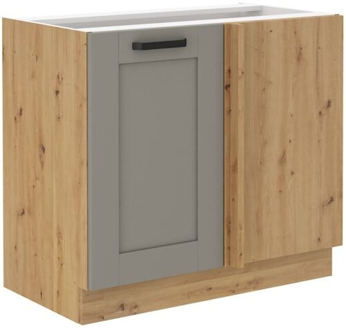 Base corner cabinet 105/60 cm Luna artisan/clay grey 105 ND 1F BB
