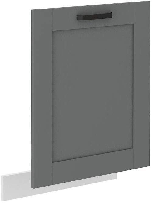 Dishwasher front, 60 cm, coated panel, Luna, white/dust grey, ZM, 713×596
