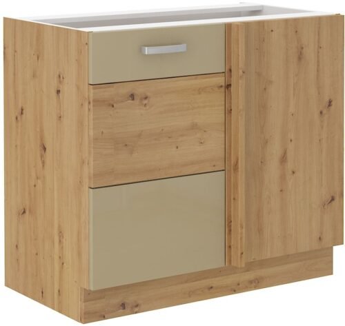 Artisan corner cabinet 105/60 cm, cappuccino glossy color, 105 ND 1F BB