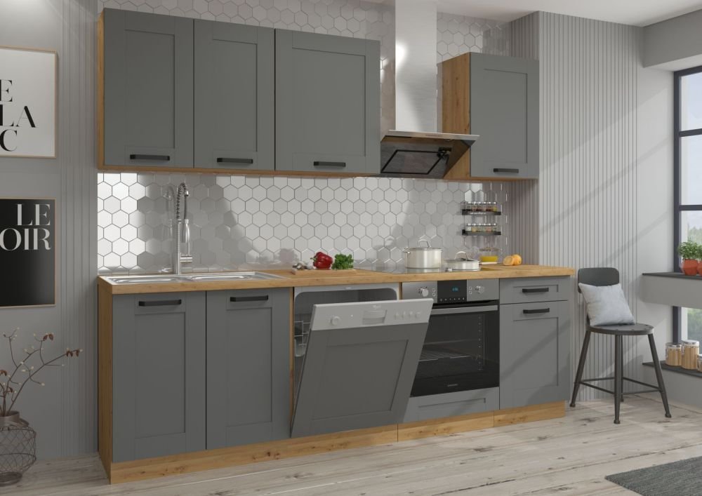 Low deep wall cabinet 80 cm Luna artisan/dust grey 80 NAGU-36 1F - Image 4
