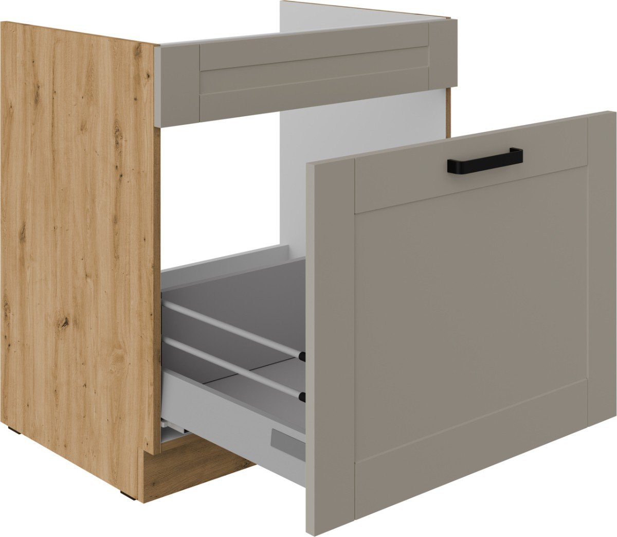 Base cabinet 80 cm, sink drawer, Luna, artisan/claygrey, 80 ZL 1S BB PREMIUM BOX - Image 2