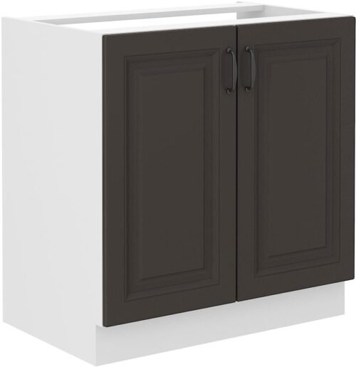 Base cabinet 80 cm, Stillo sink white/graphite 80 ZL 2F BB