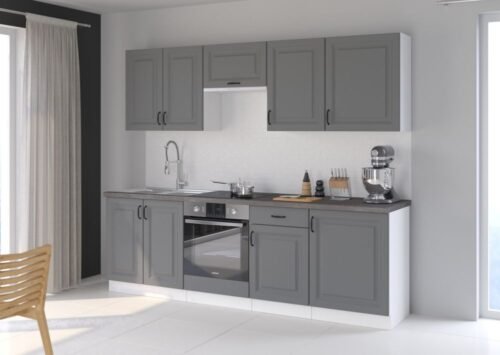 Stillo white/dusty grey kitchen set, kitchen 250 cm