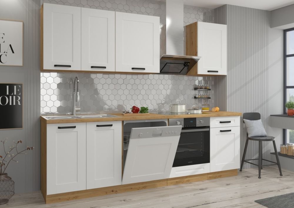 Wall cabinet with hood 60 cm Luna white/artisan 60 GU-36 1F - Image 4