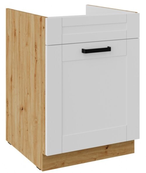 Base cabinet 60 cm, sink drawer, Luna white/artisan 60 ZL 1S BB PREMIUM BOX