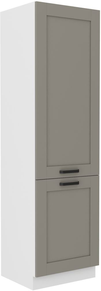 Luna 60 cm tall refrigerator cabinet white/clay grey 60 LO-210 2F
