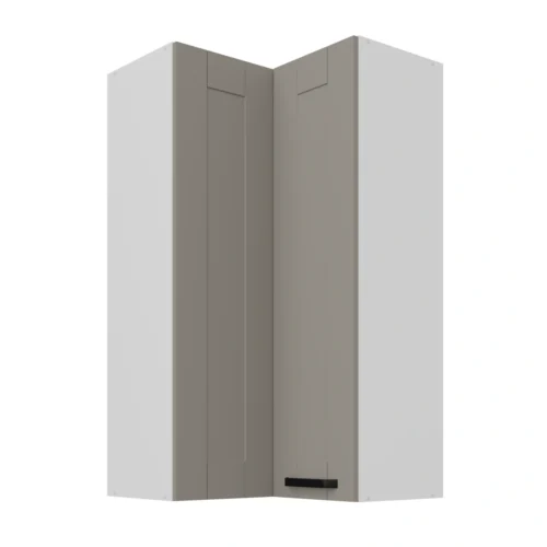 Upper corner cabinet 60 cm Luna white/clay gray 60×60 GN-108 2F 90 degrees