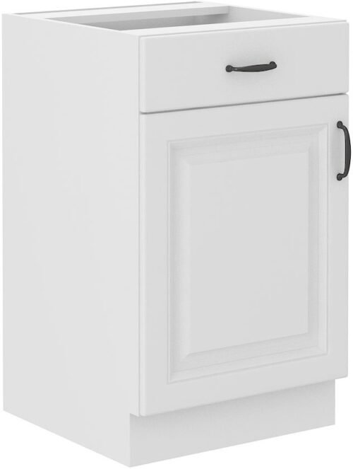 50 cm base cabinet with drawer Stillo white 50 D 1F 1S