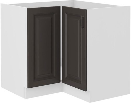 Base corner cabinet 90/90 cm Stillo white/graphite 90×90 ND 2F BB