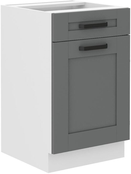 Base cabinet 50 cm with drawer Luna white/dust grey 50 D 1F 1S