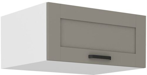 Low deep wall cabinet 80 cm Luna white/clay grey 80 NAGU-36 1F