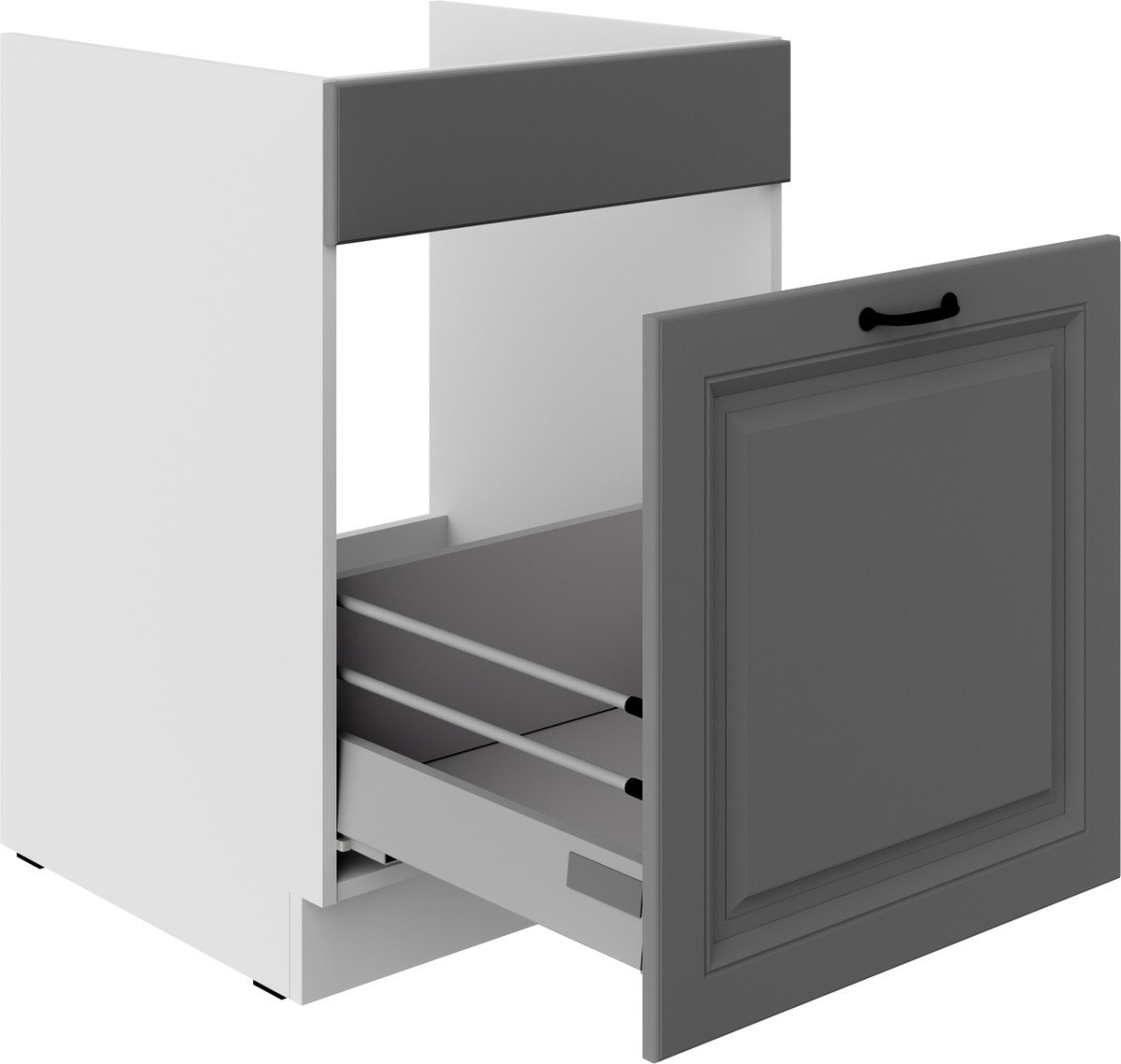 Base cabinet 60 cm, sink drawer, Luna, white/dust grey, 60 ZL 1S BB PREMIUM BOX - Image 2