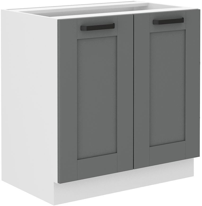 Base cabinet 80 cm Luna white/dust grey 80 D 2F BB