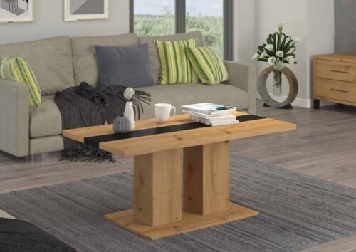 Boston Artisan Oak/Matte Black Coffee Table