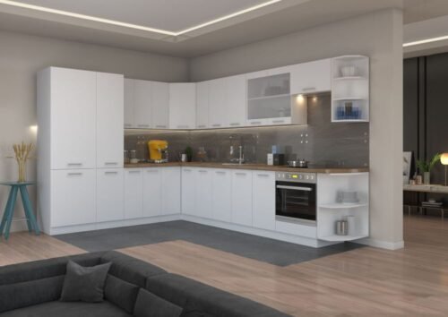 Eco white corner kitchen set 250/340 cm