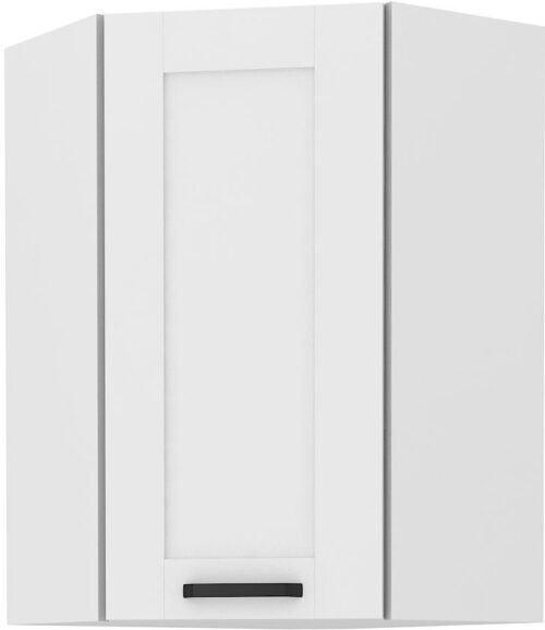 Upper corner cabinet 60 cm Luna white 60×60 GN-90 45 degrees 1F