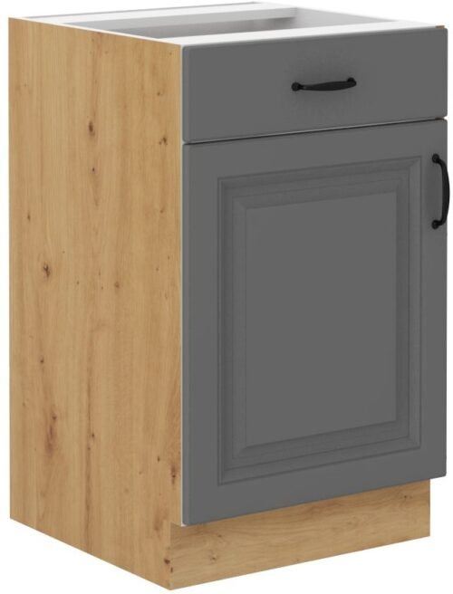 Base cabinet 50 cm with drawer Stillo artistic colors/dust gray 50 D 1F 1S