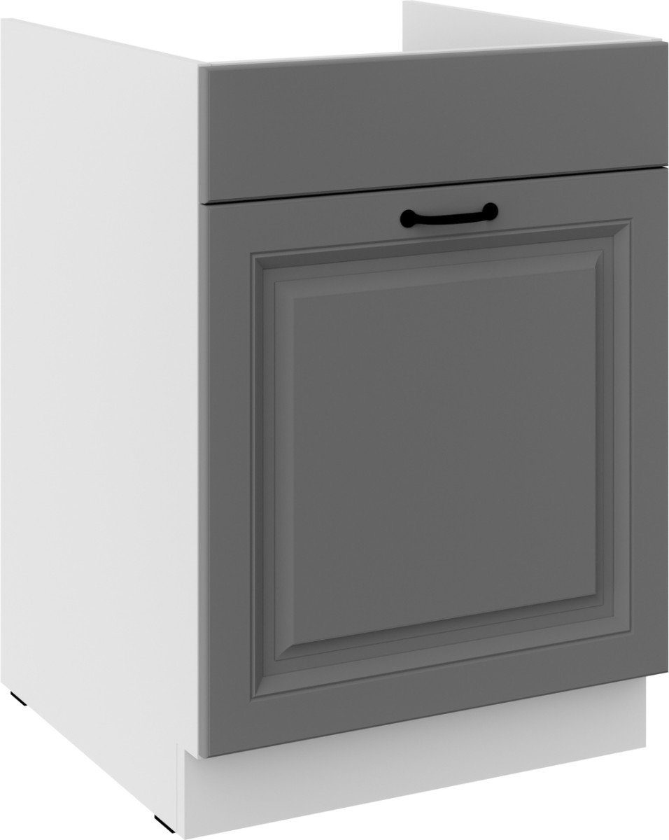 Base cabinet 60 cm, sink drawer, Luna, white/dust grey, 60 ZL 1S BB PREMIUM BOX