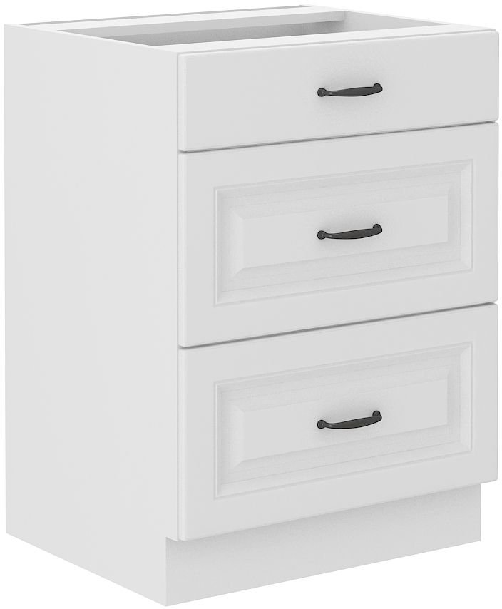Base cabinet 60 cm with drawers Stillo white 60 D 3S BB