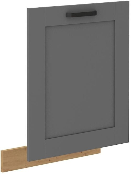 Dishwasher front, 60 cm, coated panel, Luna, artistic, gray, ZM, 713×596