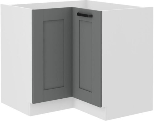 Base corner cabinet 90/90 cm Luna white/dust grey 90×90 ND 2F BB