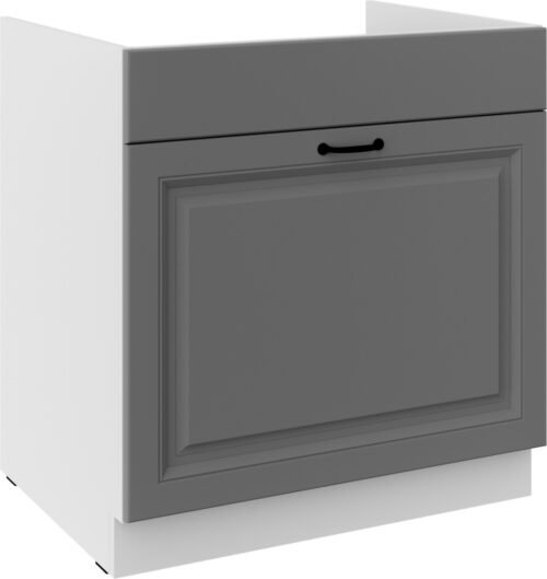 Base cabinet 80 cm, sink drawer, Luna, white/dust grey, 80 ZL 1S BB PREMIUM BOX